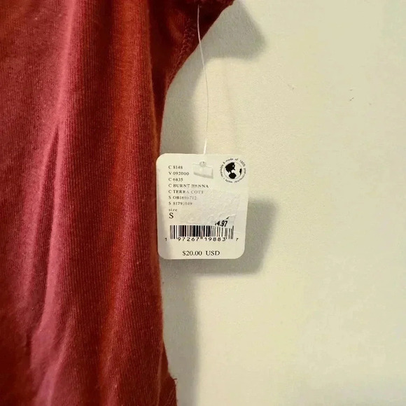 Free People Three Day Weekend Tank. Burnt Henna. NWT - SIZE SMALL - Picture 5 of 6